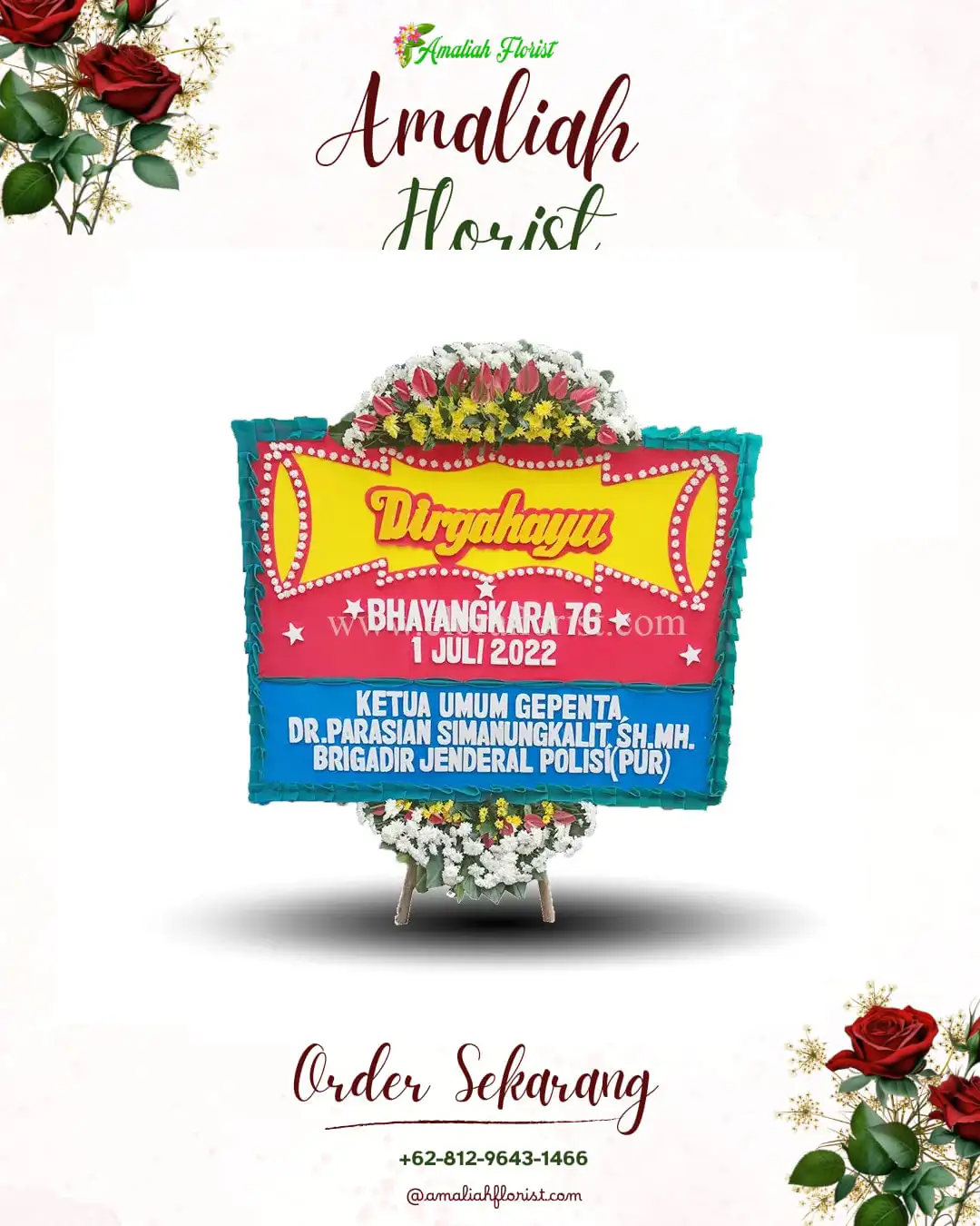 Papan Bunga HUT Ulang Tahun Lebakgede